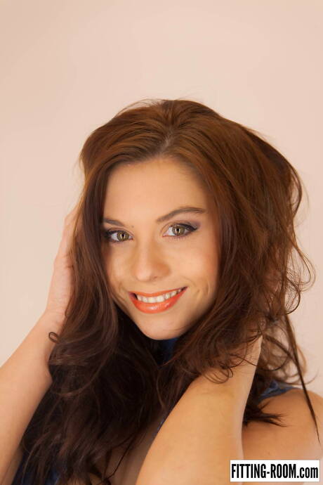 Fitting Room invite you to explore free photos featuring Sabrisse in jerking off scene